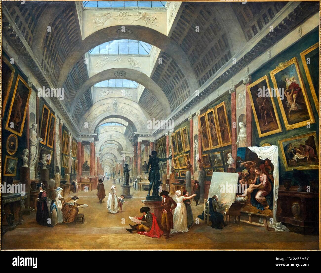 '''Project for the Transformation of the Grande Galerie of the Louvre'', 1796, Hubert Robert, Musée du Louvre, Paris, France, Europe Stock Photo