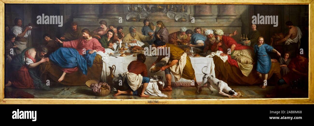 '''Supper in the House of Simon'', 1737, Pierre Subleyras, Musée du Louvre, Paris, France, Europe Stock Photo