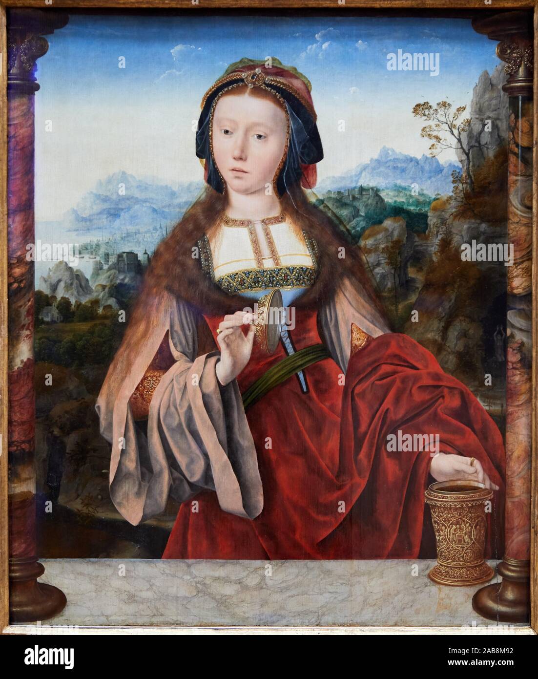 '''Saint Mary Magdalene'', 1520-1525, Quentin Metsys, Musée du Louvre, Paris, France, Europe Stock Photo