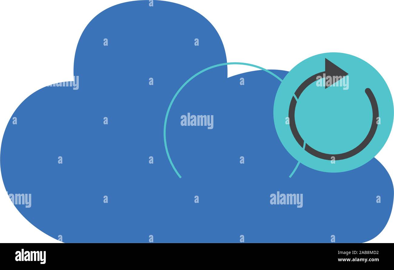 cloud computing with social media flat style vector illustration design ...