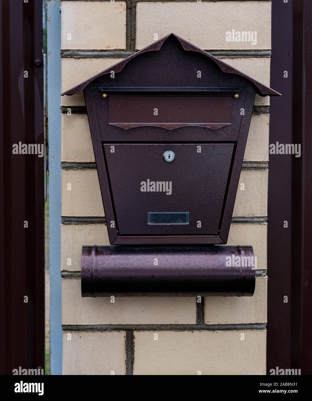 beautiful mailbox in a private house Stock Photo