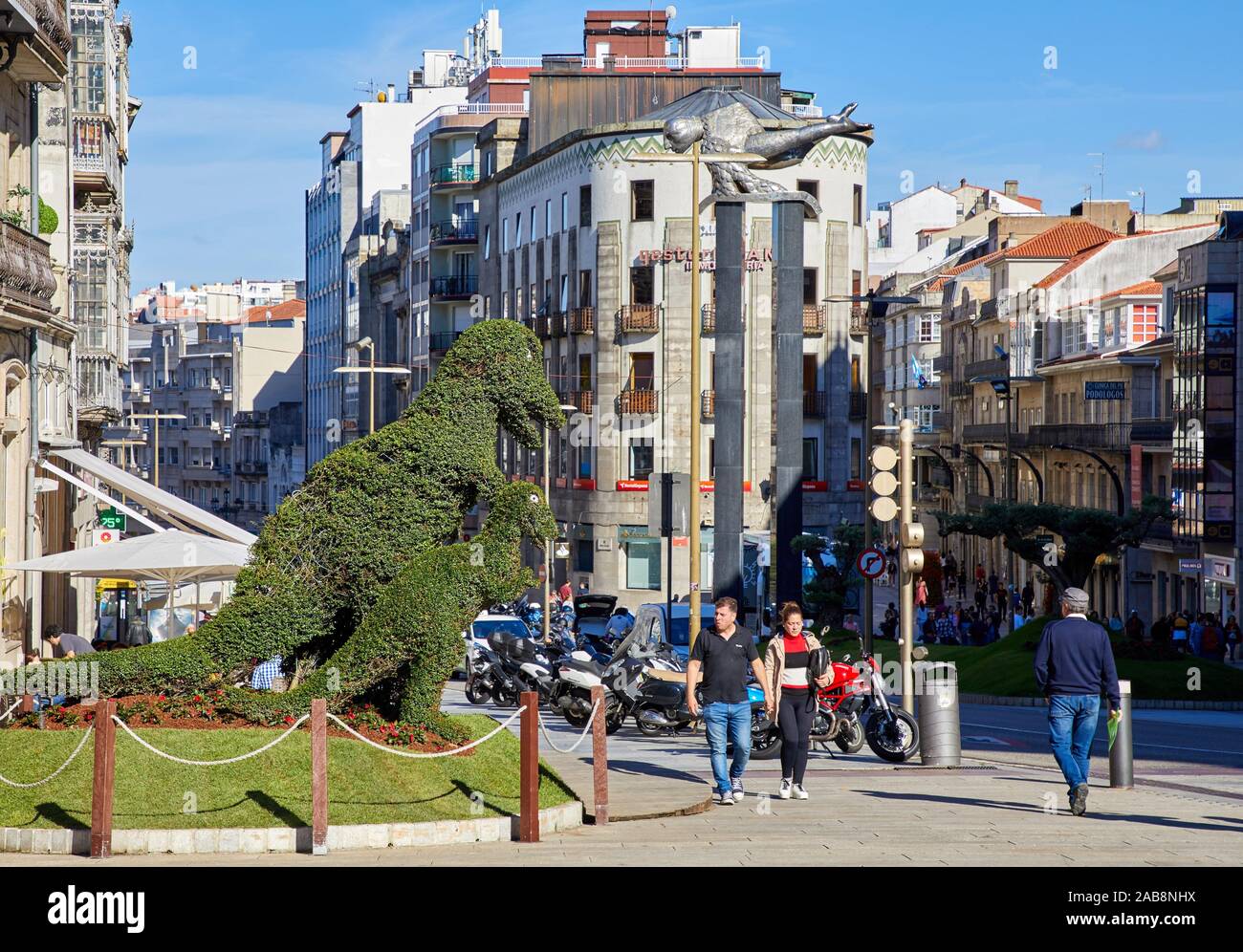 Dinoseto"", ""The Sireno"", Puerta del Sol, Vigo, Pontevedra, Galicia,  Spain Stock Photo - Alamy