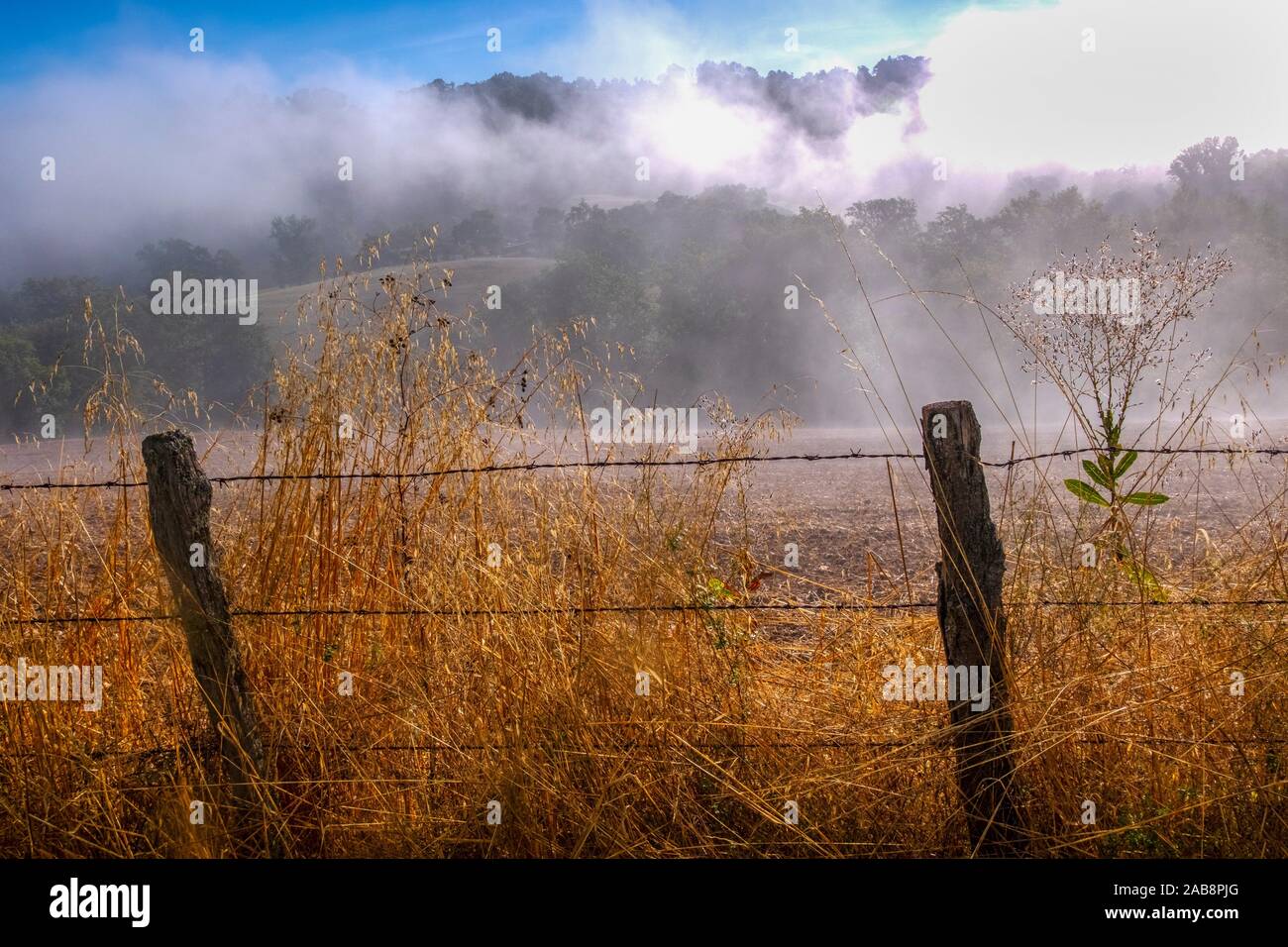 France, Occitannie, Lot, morning landscape near Bagnac. Stock Photo