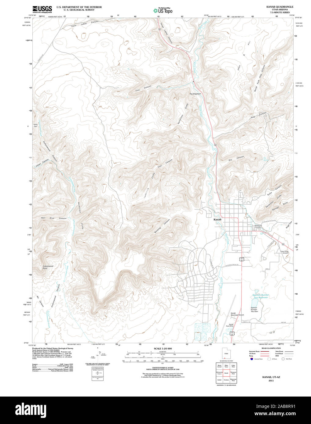 Map of kanab Cut Out Stock Images & Pictures Alamy