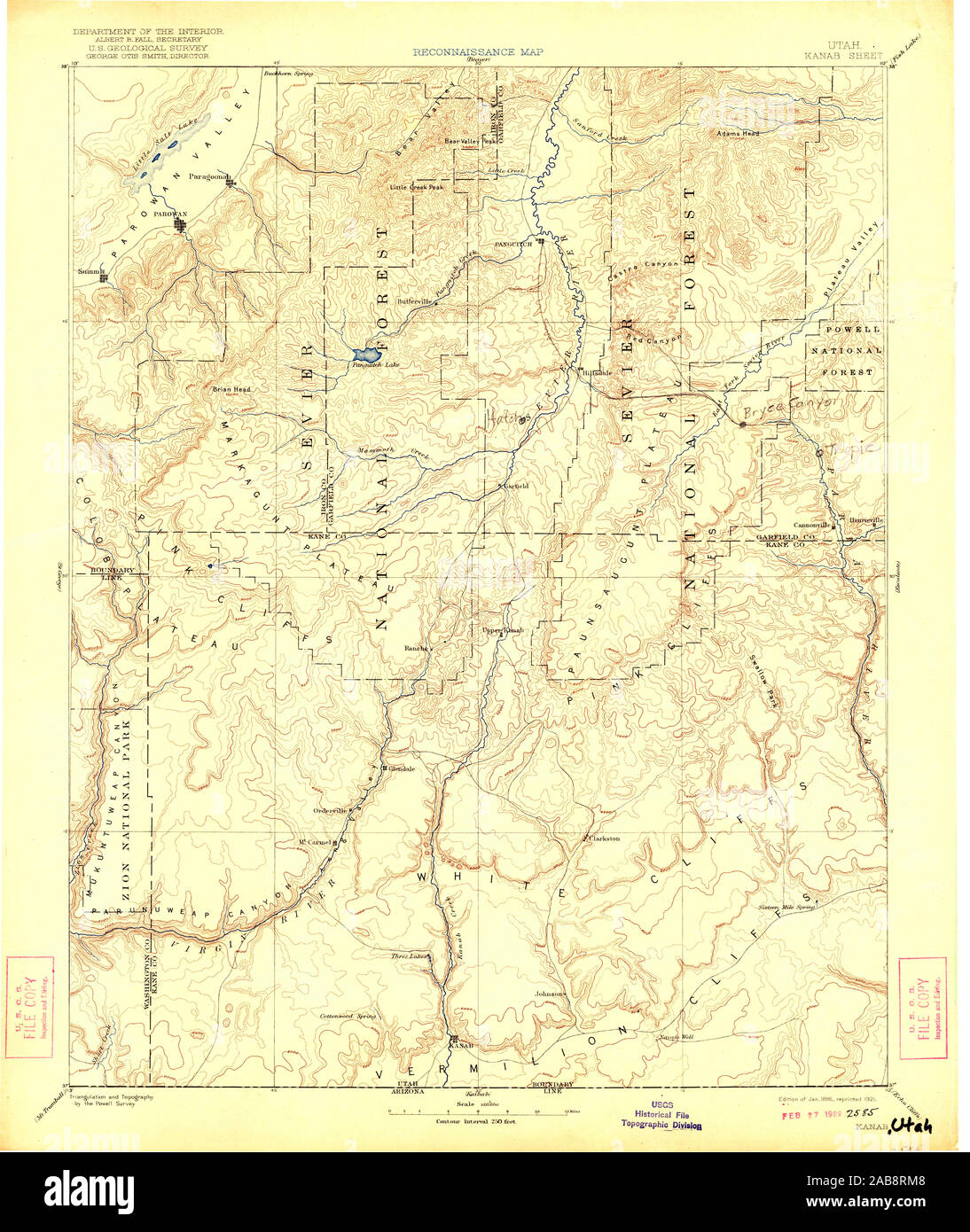 Map of kanab hi-res stock photography and images - Alamy