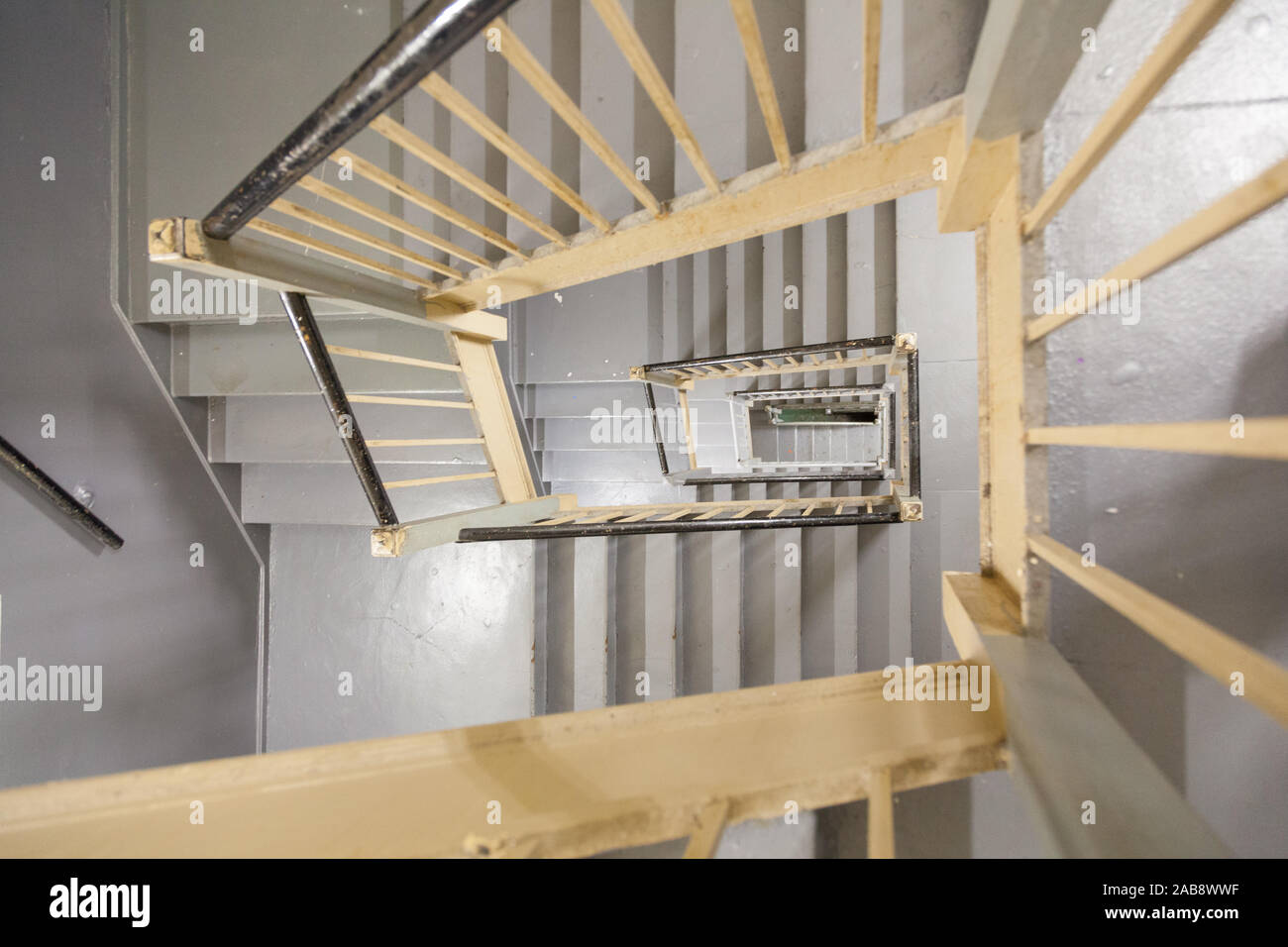Stairwell, Hotel Pennsylvania, 7th Avenue , New York city, United states of America. Stock Photo