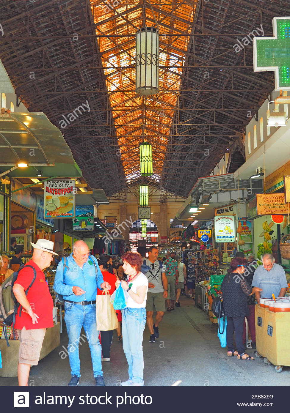 interior of agora covered market of chania, crete greece Stock ...