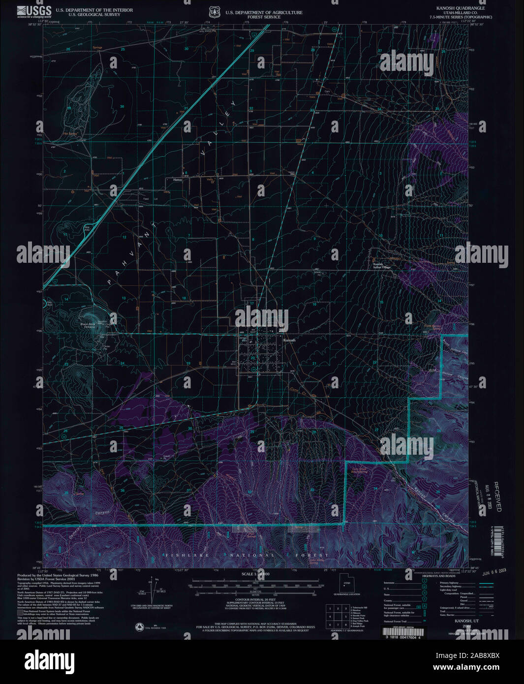 Map of kanosh hires stock photography and images Alamy