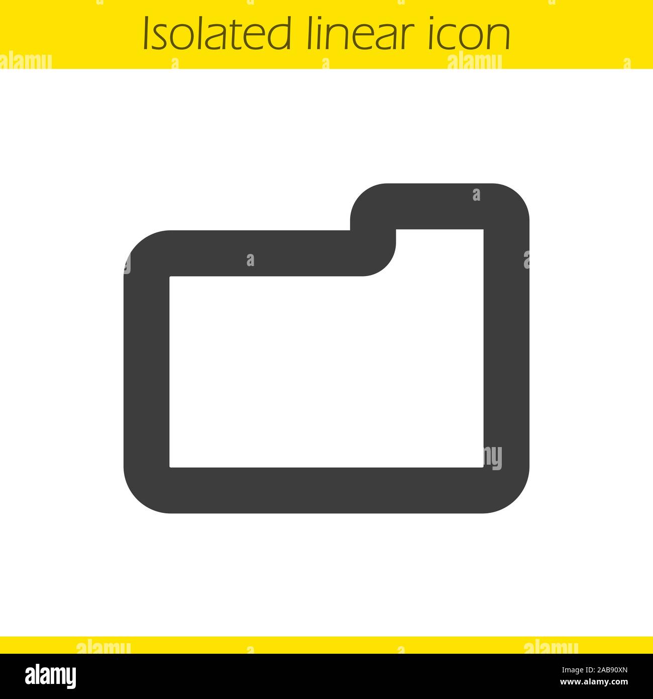 Folder linear icon. Thick line illustration. Contour symbol. Vector ...