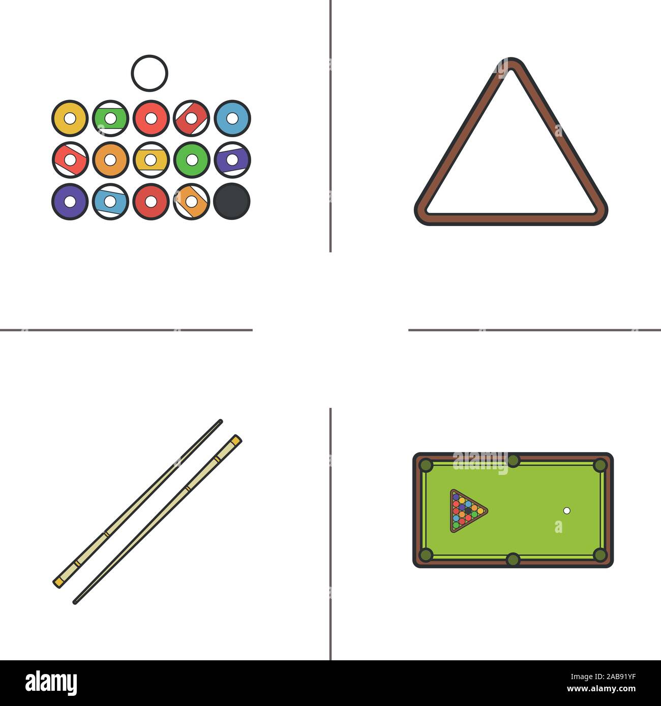 Snooker table balls set up Stock Vector Images - Alamy