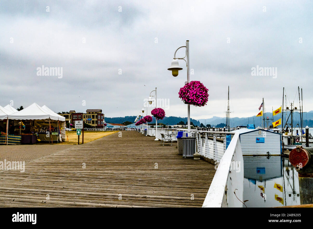 Florence Oregon a scenic quiet coastal tourist oriented town Stock ...