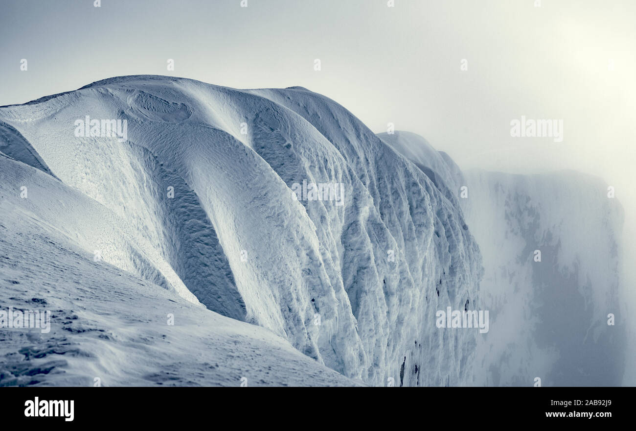 Rotarfellshnukur mountain peak, Rotarfellsjokull glacier, Vatnajokull Ice Cap, Iceland Stock Photo