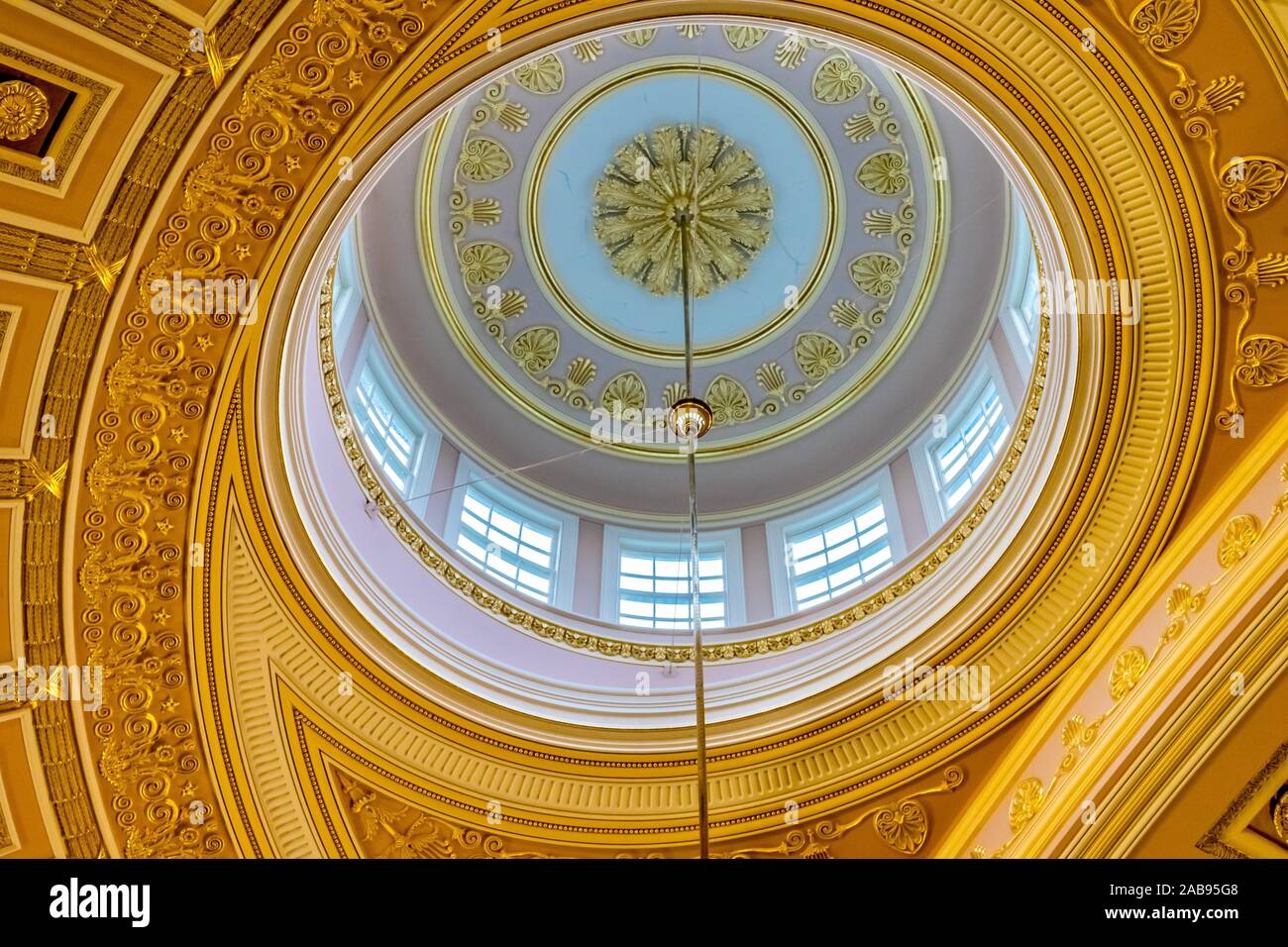 Ceiling Circles Dome National Statutory Hall US Capitol Washington DC. Old Hall House of