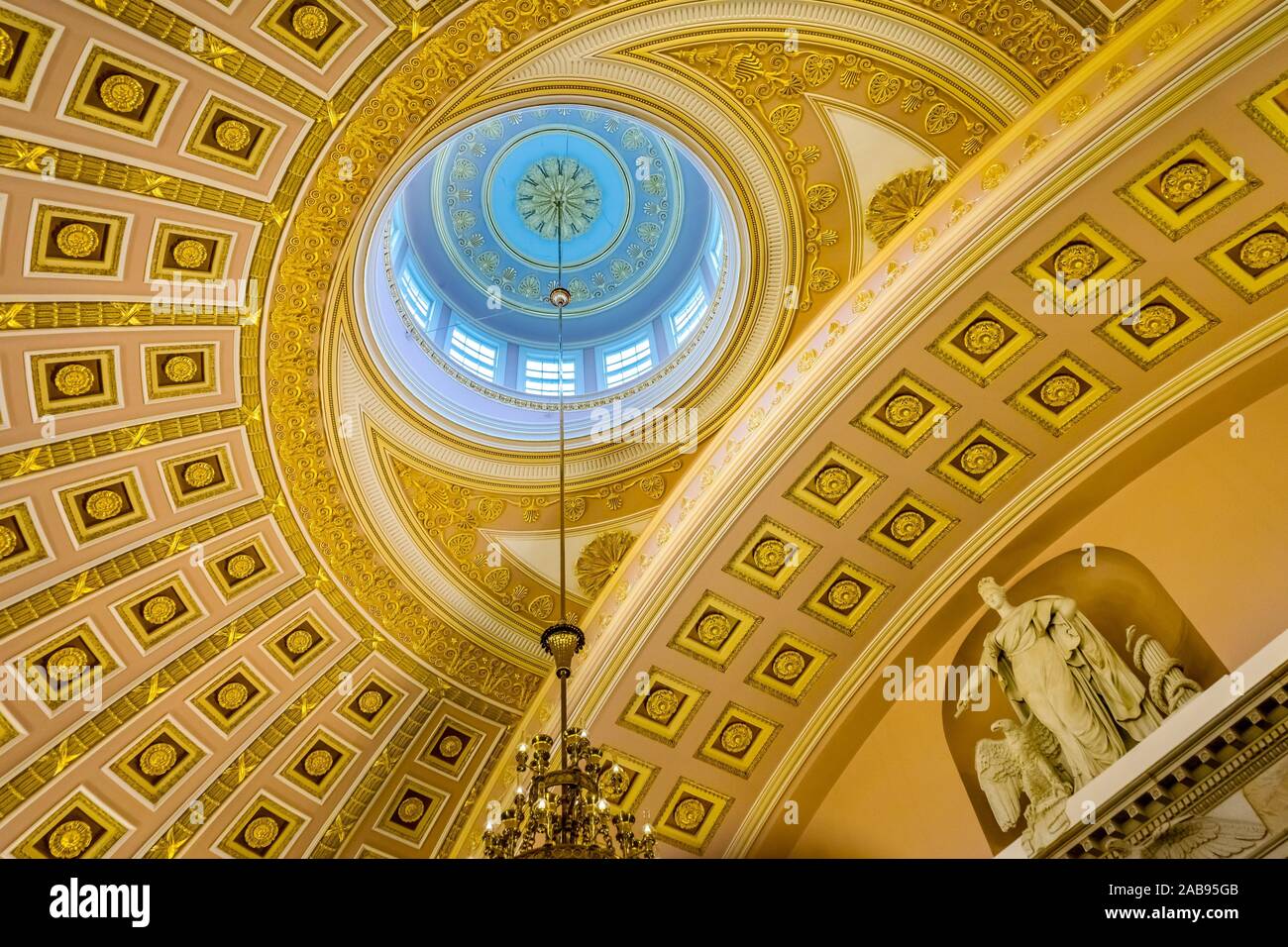 Liberty Eagle Plaster Ceiling Dome National Statutory Hall US Capitol Washington DC. Old Hall House of Representatives. Stock Photo