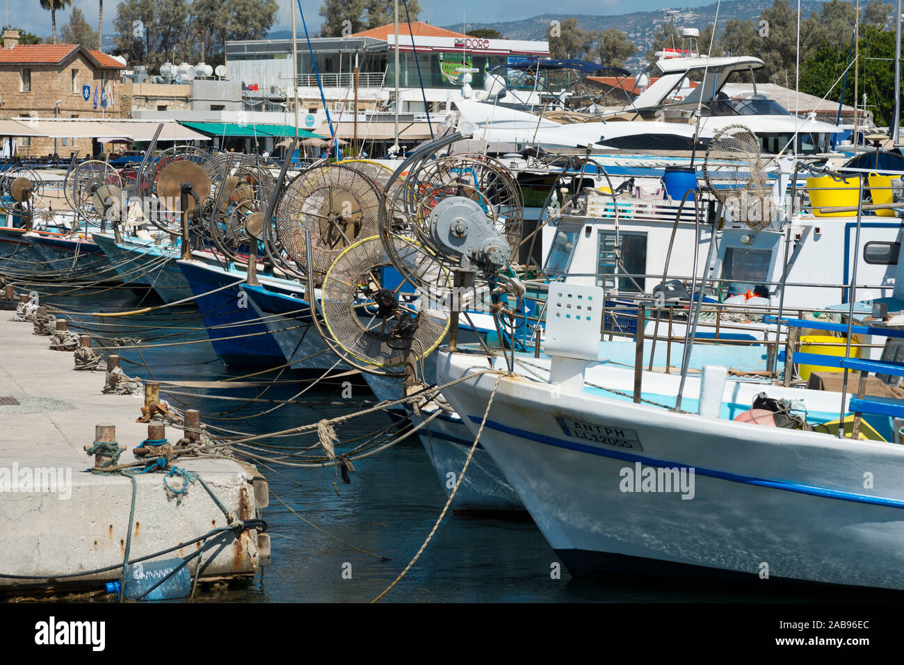 Fishing boats in Paphos Harbour, Cyprus Stock Photo Alamy