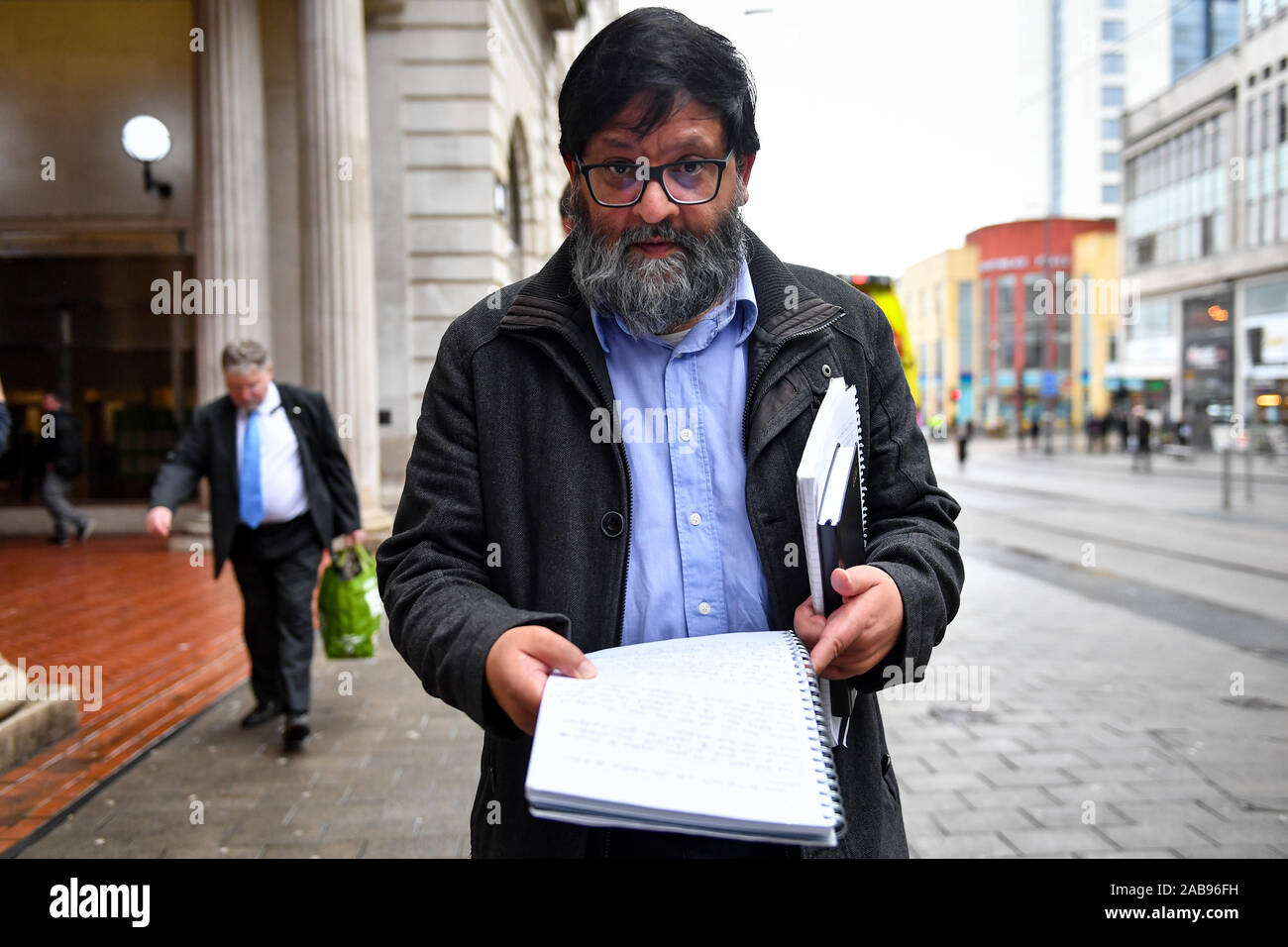Defendant Amir Ahmed leaving Birmingham Civil Justice Centre after a High Court judge permanently banned anti-LGBT protests outside the Anderton Park Primary School in Birmingham. Stock Photo