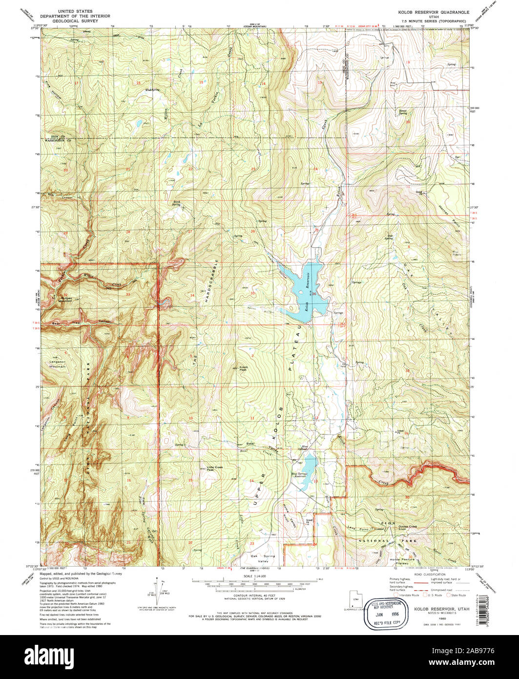 UT Kolob Reservoir 250180 1980 24000 Restoration Stock Photo Alamy
