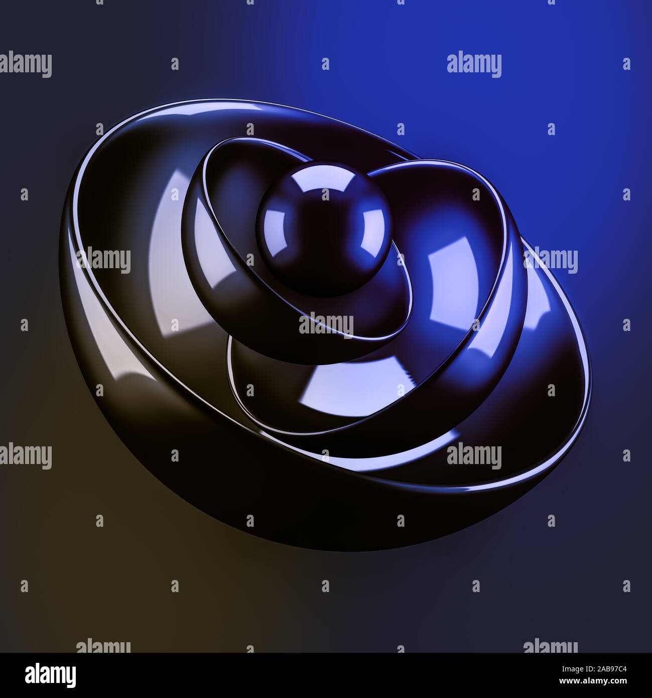 Blue abstract background with balls. 3d rendering 3d illustration Stock ...