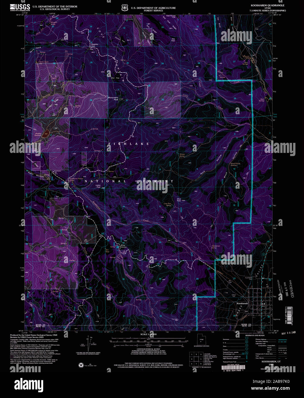Map of koosharem hires stock photography and images Alamy