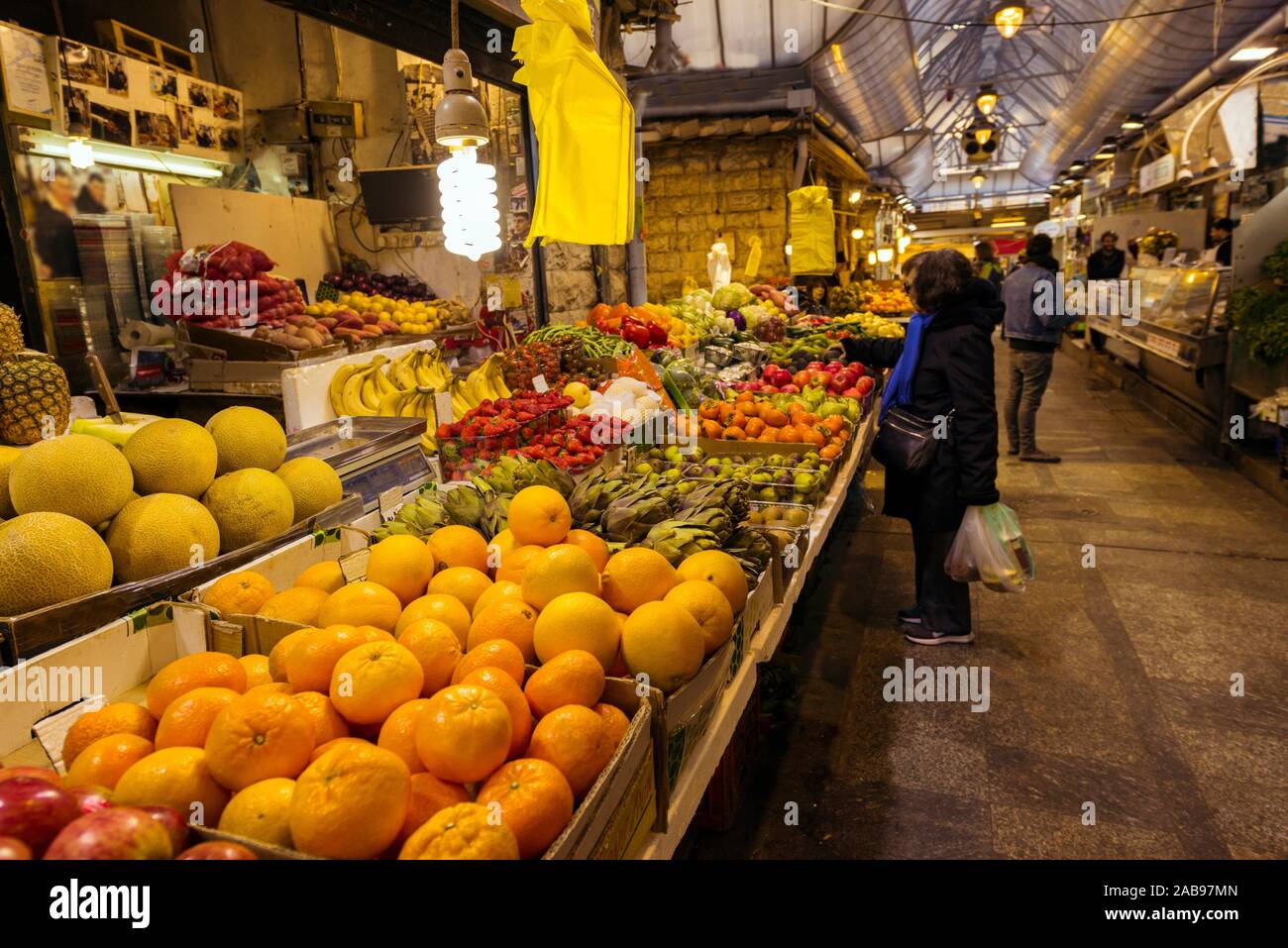 Jerusalem Vegetable Stall High Resolution Stock Photography and Images