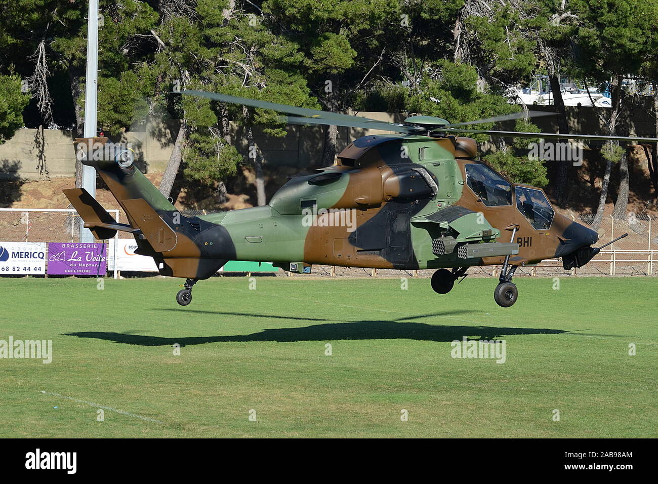 FRENCH ARMY EUROCOPTER TIGRE (TIGER) ASSAULT HELICOPTER.  SAME TYPE AS CRASHED IN MALI 26 NOVEMBER 2019. Stock Photo