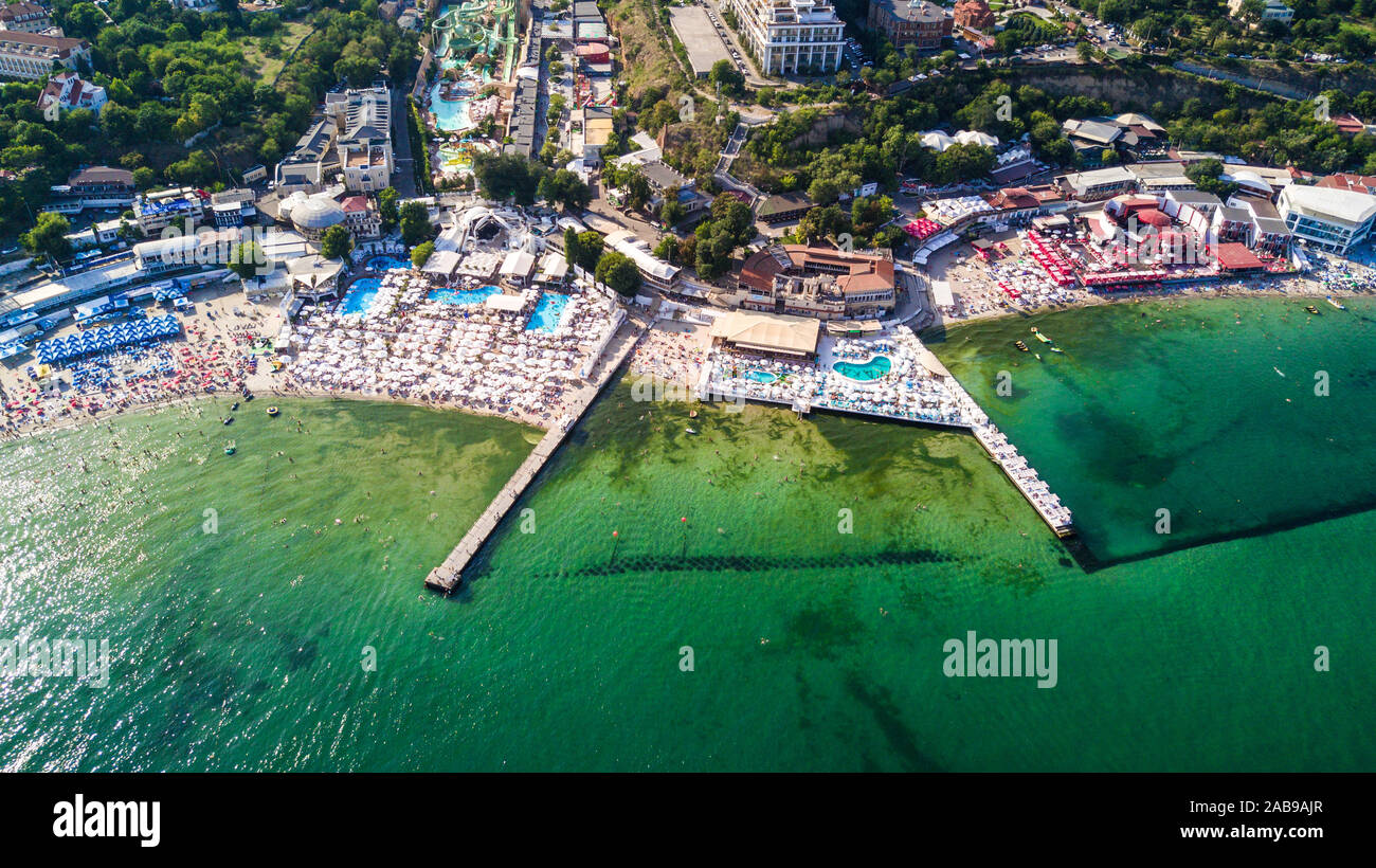 Aerial view of Odessa city historical city centre in Ukraine Stock Photo