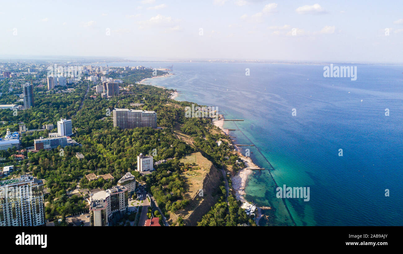 Aerial view of Odessa city historical city centre in Ukraine Stock