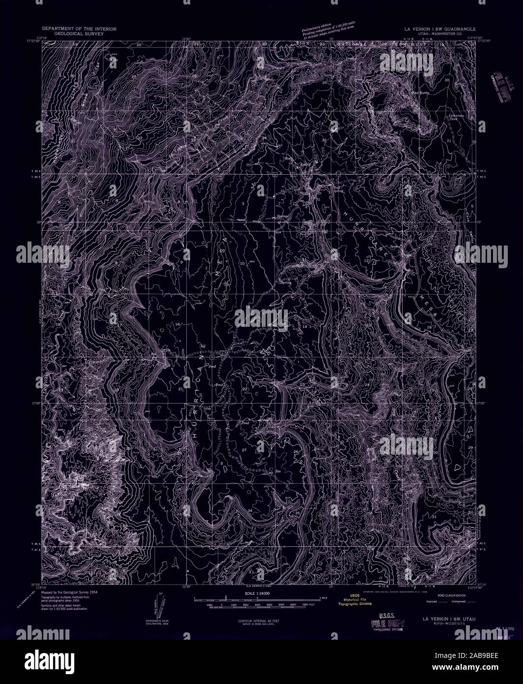 Map of la verkin hires stock photography and images Alamy