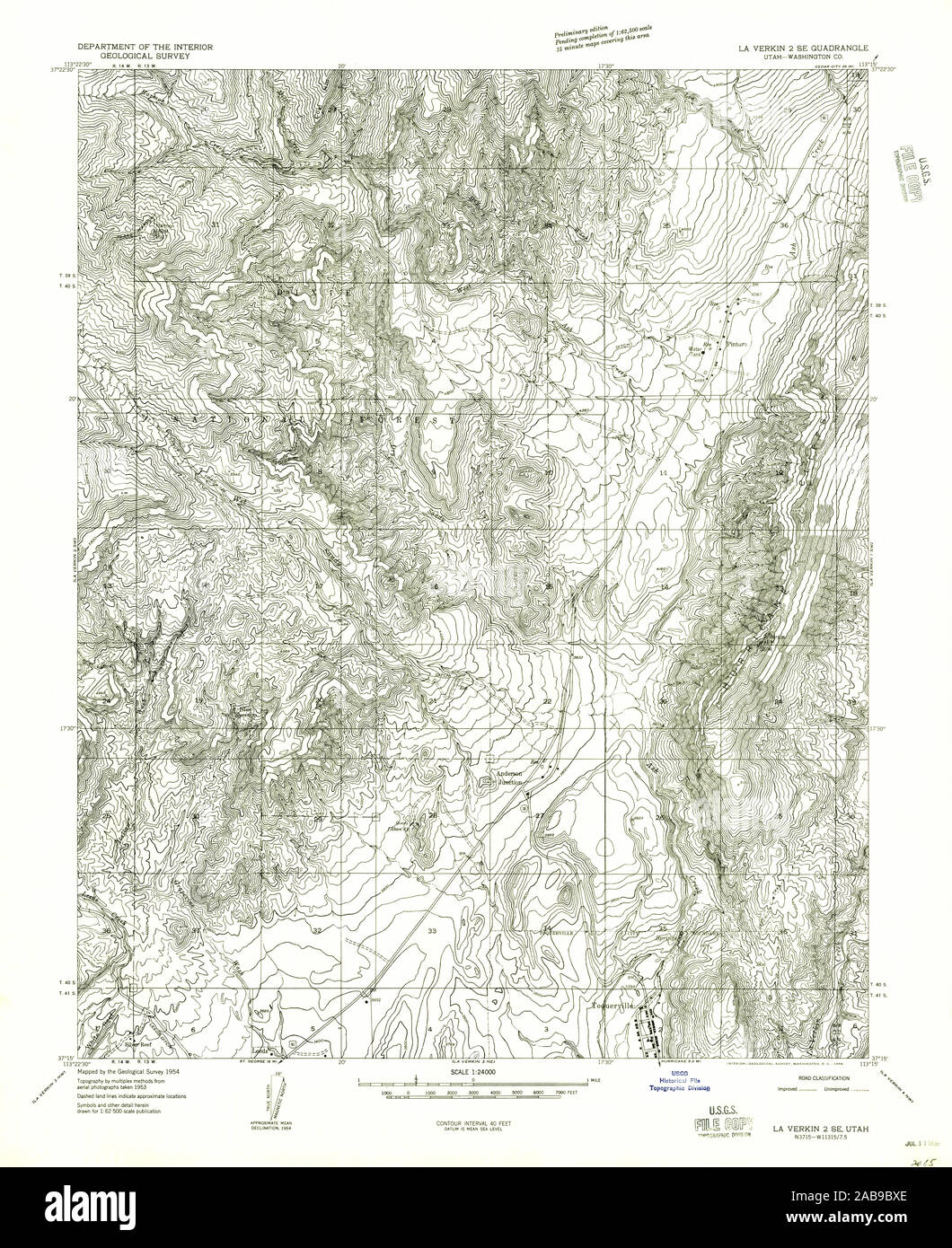 Map of la verkin hires stock photography and images Alamy