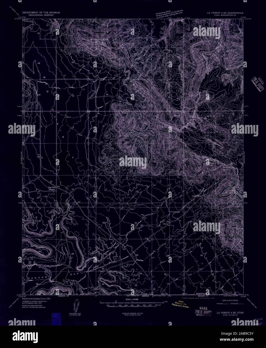 Map of la verkin hires stock photography and images Alamy