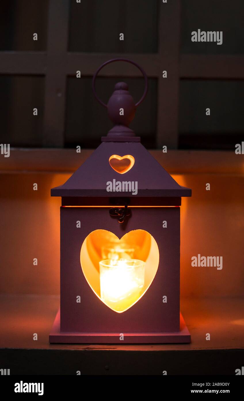 Lantern Stock Photo - Download Image Now - Heart Shape, Candle