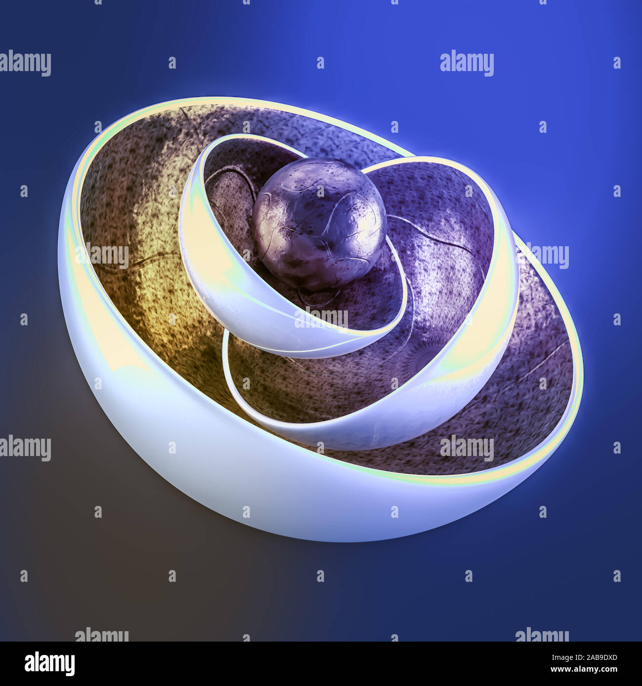 Blue abstract background with balls. 3d rendering 3d illustration Stock ...