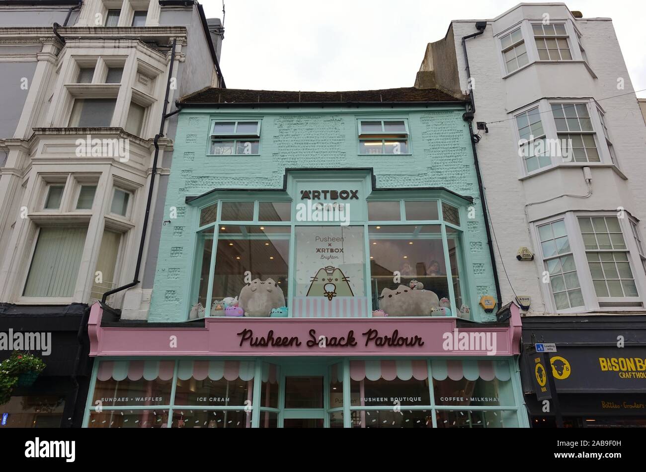 BRIGHTON, UNITED KINGDOM 28 SEP 2019 View of the Pusheen Snack