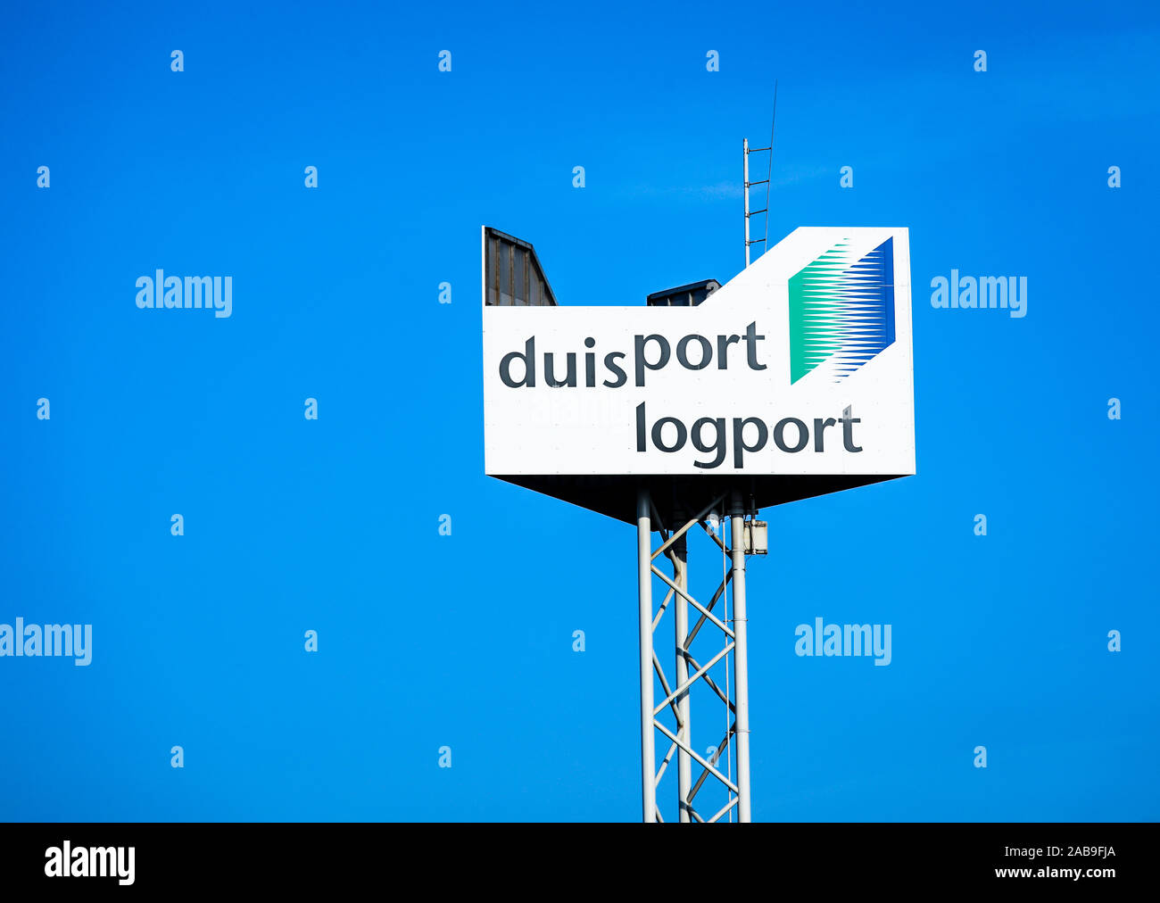 Duisburg, Ruhr area, North Rhine-Westphalia, Germany - Duisburger Hafen, Containerhafen, duisport logport, two of the world's largest container shippi Stock Photo