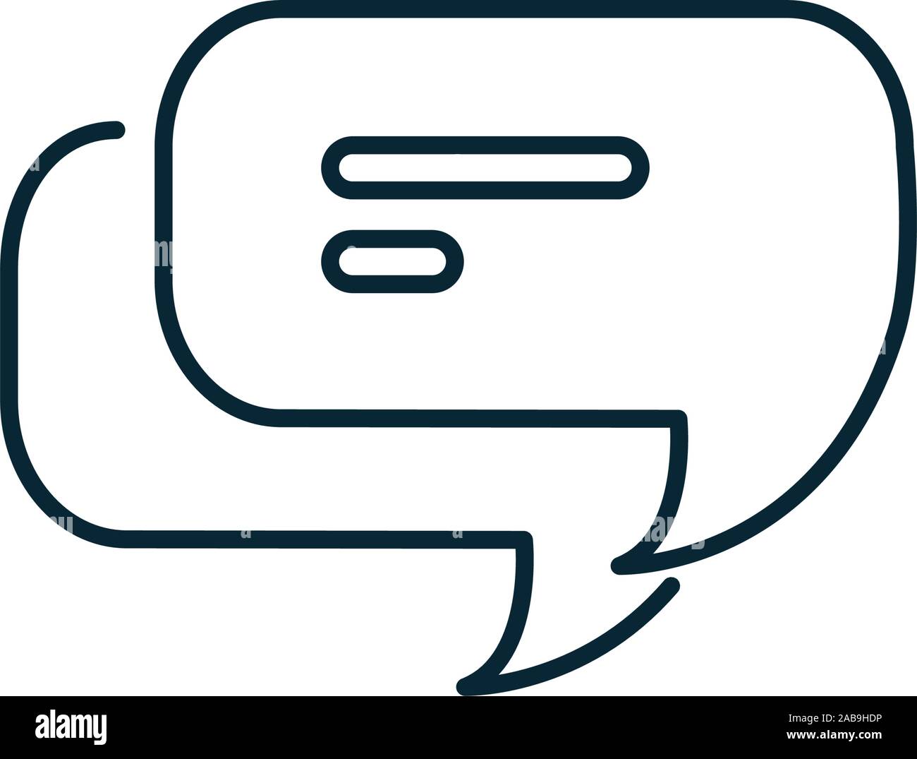 talking speech bubbles line style icon vector illustration design Stock ...