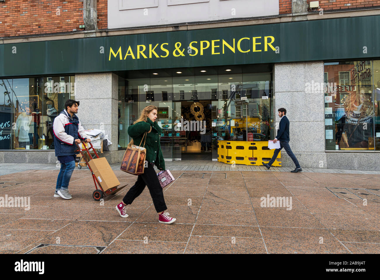 Marks and Spencers department store on St Patricks Street, Cork City, Ireland Stock Photo