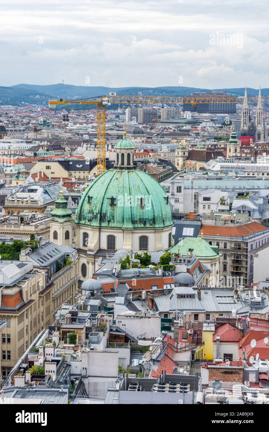 View from the north tower of Stephansdom (St Stephan's Cathedral