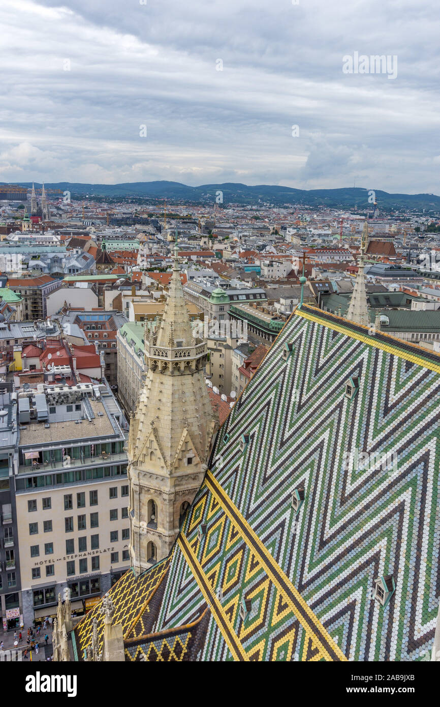 View from the north tower of Stephansdom (St Stephan's Cathedral
