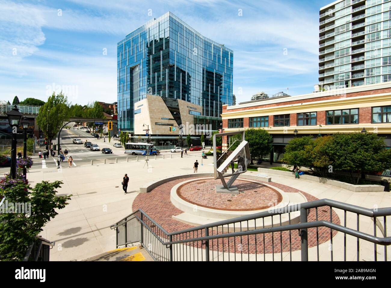 The Anvil Centre, Columbia Street, New Westminster, BC, Canada Stock