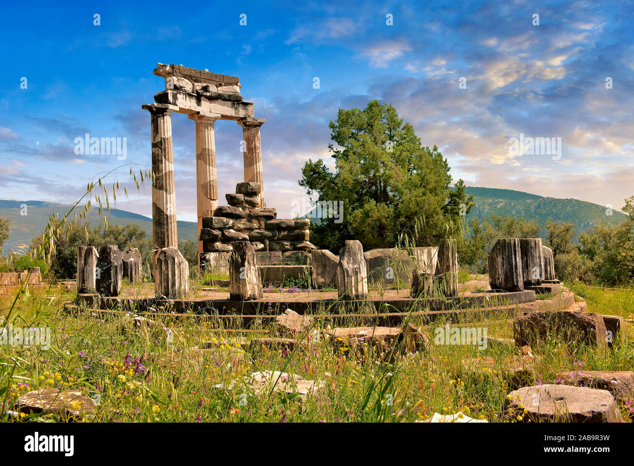 The Circular Delphi Tholos Temple With Doric Columns 380 Bc Sanctuary The Circular Delphi Tholos Temple With Doric Columns 380 Bc Sanctuary