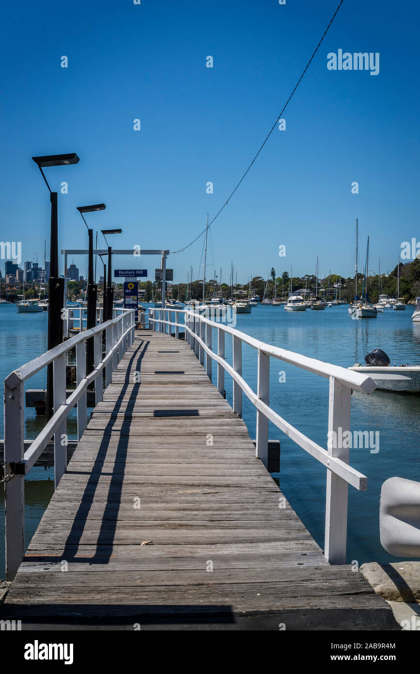 Alexandra Street Wharf in Hunters Hill, a suburb on the Lower North