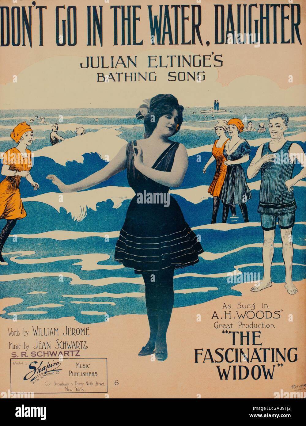 Don T Go In The Water Daughter Additional Title The Fascinating Widow Jerome William 1865 1932 Lyricist Starmer Illustrator Schwartz Jean Stock Photo Alamy