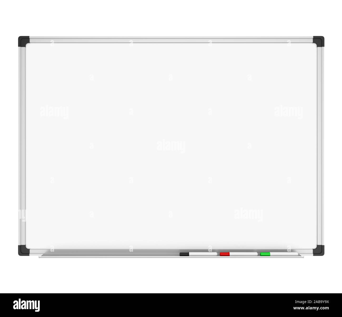 Blank whiteboard isolated stock photo alamy