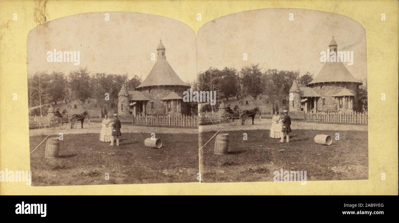 Entrance to Llewellyn Park. Robert N. Dennis collection of stereoscopic