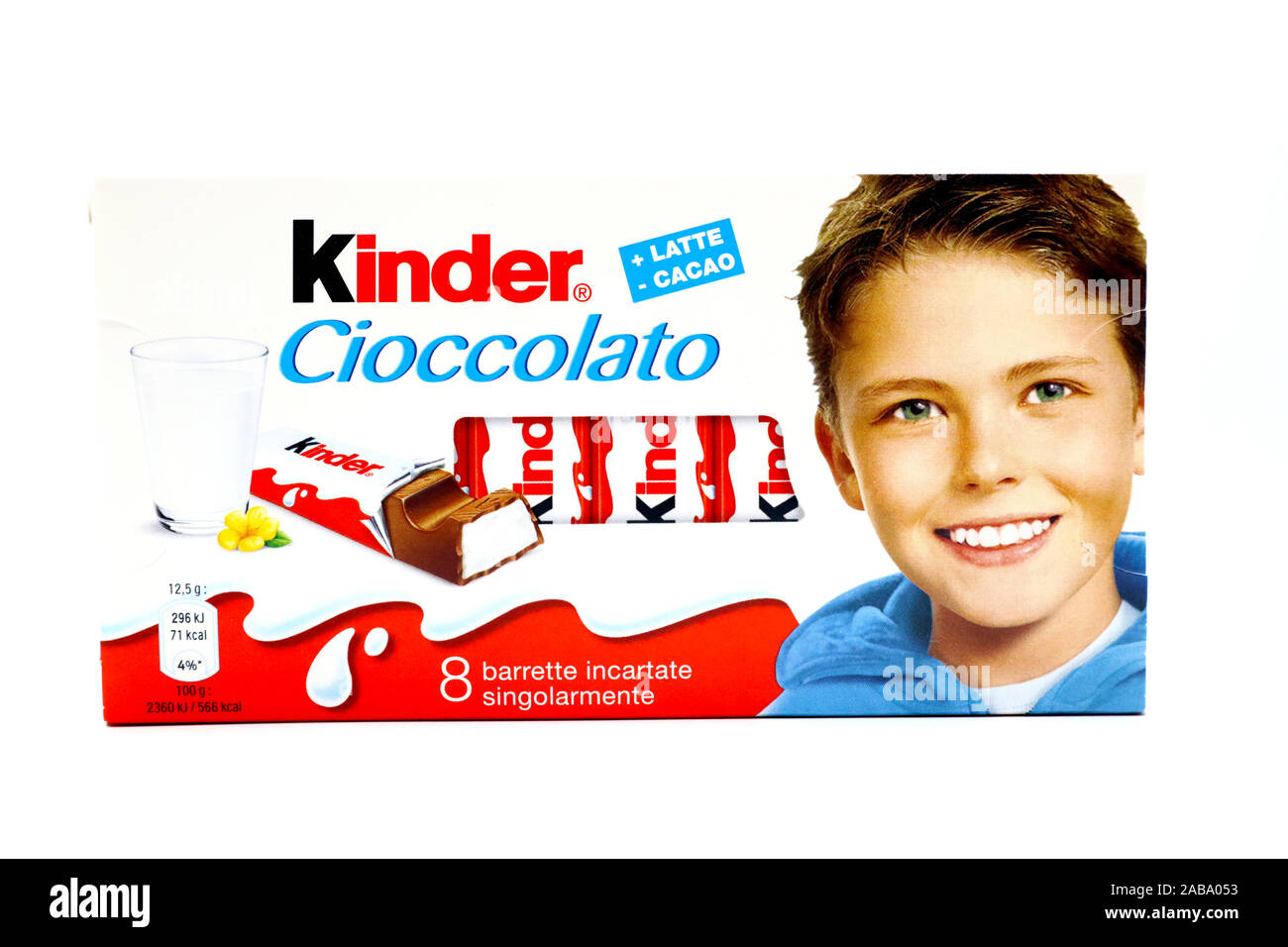 Kinder Chocolate bars. Kinder is a brand of food products made in Italy