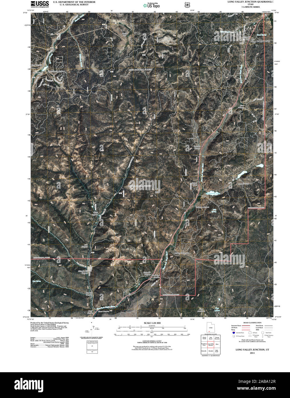 Map of long valley junction Cut Out Stock Images & Pictures Alamy