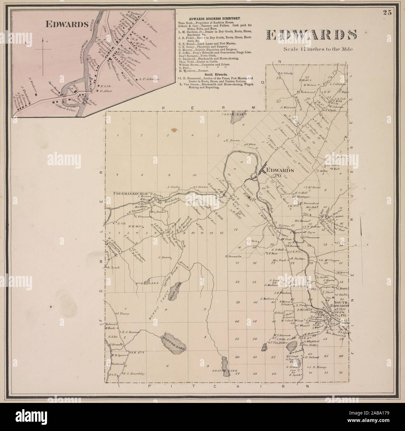 Edwards new york map hires stock photography and images Alamy