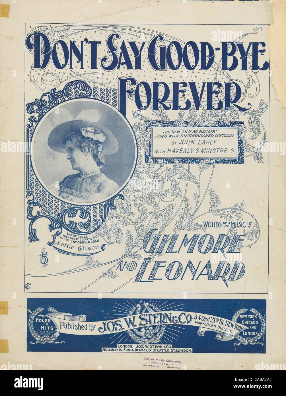 Don T Say Good Bye Forever Additional Title Don T Say Good Bye Forever Don T Cast My Love Aside First Line Additional Title Don T Say Good Bye Stock Photo Alamy