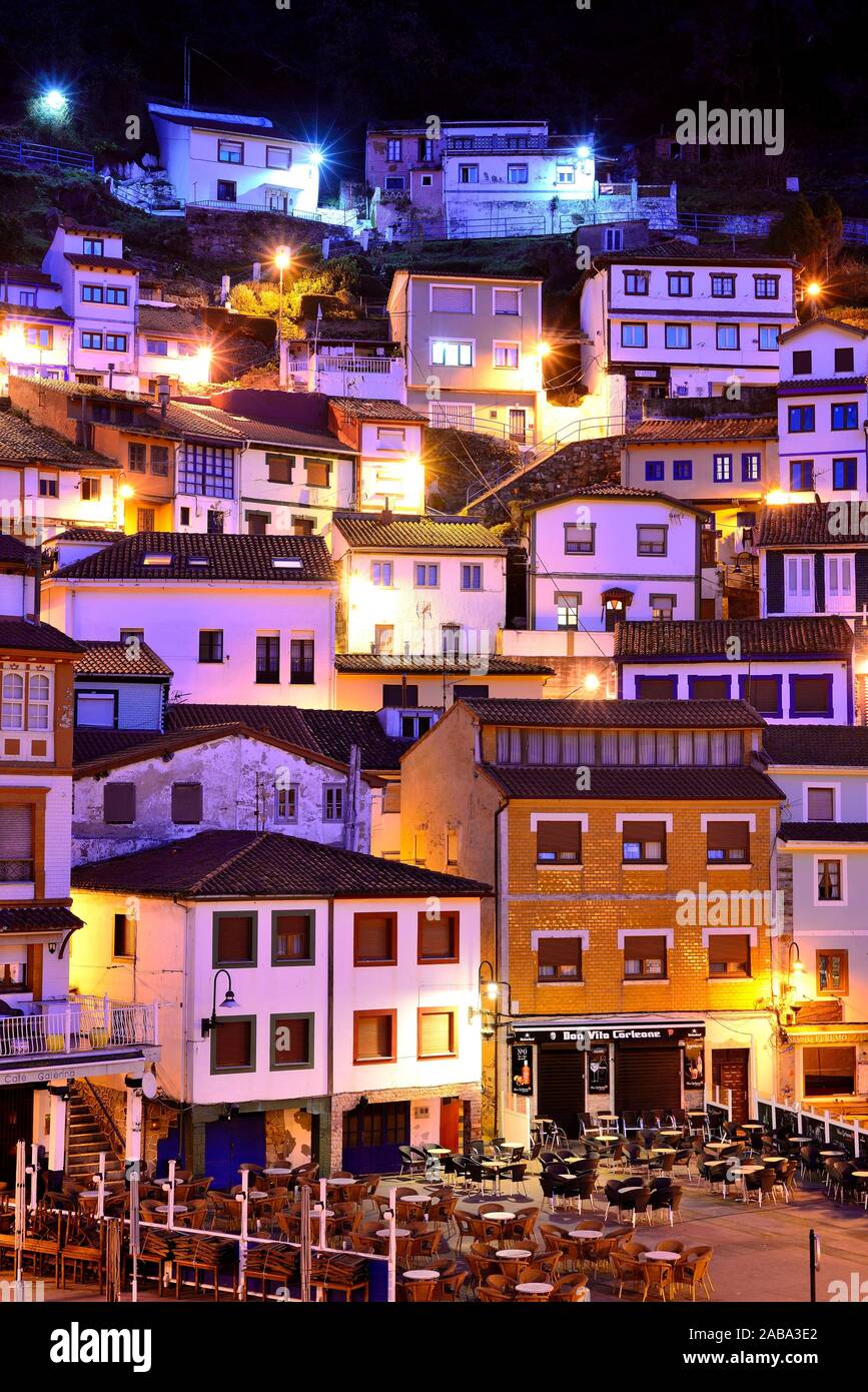 View of coloured houses of Cudillero, Asturias, Spain Stock Photo Alamy