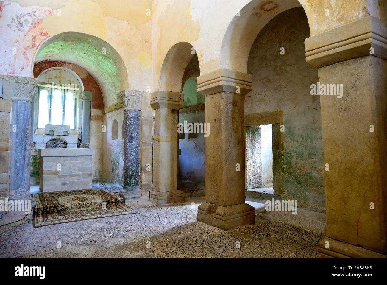 Interior Of Pre Romanesque Church Of San Salvador De
